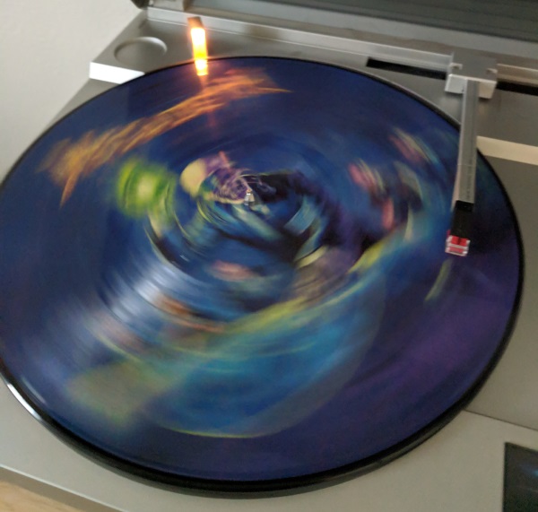 Megadeth Rust In Peace Picture Disc on Turntable, Spinning